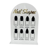 Maxbell 2x Nail Tip Display Board Acrylic Manicure Display for Nail Salon