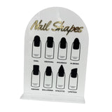 Maxbell 2x Nail Tip Display Board Acrylic Manicure Display for Nail Salon