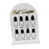 Maxbell 2x Nail Tip Display Board Acrylic Manicure Display for Nail Salon