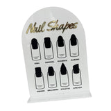 Maxbell 2x Nail Tip Display Board Acrylic Manicure Display for Nail Salon