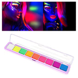 Maxbell 2xFace Body Paint Luminous Face Painting Makeup Kit for Halloween Stage Adults