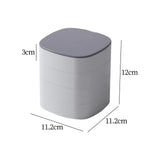 Maxbell Jewelry Organizer Rotatable Jewelry Display Case for Watches Ear Studs Rings White