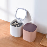 Maxbell Jewelry Organizer Rotatable Jewelry Display Case for Watches Ear Studs Rings White