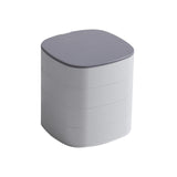 Maxbell Jewelry Organizer Rotatable Jewelry Display Case for Watches Ear Studs Rings White