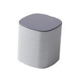 Maxbell Jewelry Organizer Rotatable Jewelry Display Case for Watches Ear Studs Rings White