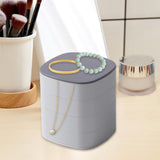 Maxbell Jewelry Organizer Rotatable Jewelry Display Case for Watches Ear Studs Rings White