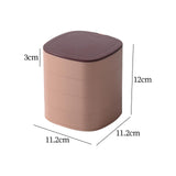 Maxbell Jewelry Organizer Rotatable Jewelry Display Case for Watches Ear Studs Rings Pink