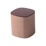 Maxbell Jewelry Organizer Rotatable Jewelry Display Case for Watches Ear Studs Rings Pink