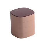 Maxbell Jewelry Organizer Rotatable Jewelry Display Case for Watches Ear Studs Rings Pink