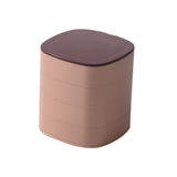 Maxbell Jewelry Organizer Rotatable Jewelry Display Case for Watches Ear Studs Rings Pink