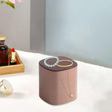 Maxbell Jewelry Organizer Rotatable Jewelry Display Case for Watches Ear Studs Rings Pink