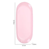 Oval Storage Tray Storage Organizer Bathroom Tray for Snack Bathroom Kitchen Pink