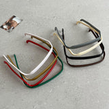 Maxbell Square Sunglass Headbands for Curly Hair Sunglasses Shape Headband for Women Deep Brown