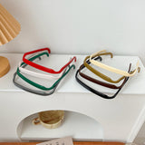 Maxbell Square Sunglass Headbands for Curly Hair Sunglasses Shape Headband for Women Deep Brown