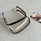 Maxbell Square Sunglass Headbands for Curly Hair Sunglasses Shape Headband for Women Black