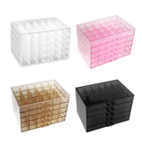 Maxbell Nail Tip Display Case Clear Drawer Empty Earring Rings Necklaces Storage Box transparent