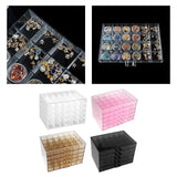 Maxbell Nail Tip Display Case Clear Drawer Empty Earring Rings Necklaces Storage Box transparent