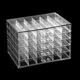 Maxbell Nail Tip Display Case Clear Drawer Empty Earring Rings Necklaces Storage Box transparent