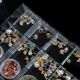 Maxbell Nail Tip Display Case Clear Drawer Empty Earring Rings Necklaces Storage Box transparent