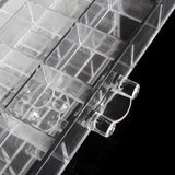 Maxbell Nail Tip Display Case Clear Drawer Empty Earring Rings Necklaces Storage Box transparent
