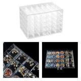 Maxbell Nail Tip Display Case Clear Drawer Empty Earring Rings Necklaces Storage Box transparent