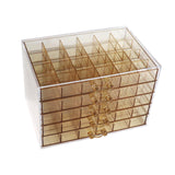Maxbell Nail Tip Display Case Clear Drawer Empty Earring Rings Necklaces Storage Box clear brown
