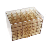 Maxbell Nail Tip Display Case Clear Drawer Empty Earring Rings Necklaces Storage Box clear brown