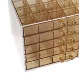 Maxbell Nail Tip Display Case Clear Drawer Empty Earring Rings Necklaces Storage Box clear brown