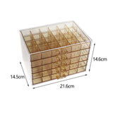 Maxbell Nail Tip Display Case Clear Drawer Empty Earring Rings Necklaces Storage Box clear brown