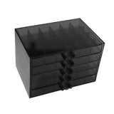 Maxbell Nail Tip Display Case Clear Drawer Empty Earring Rings Necklaces Storage Box clear black