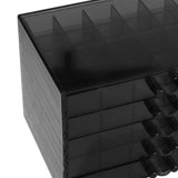 Maxbell Nail Tip Display Case Clear Drawer Empty Earring Rings Necklaces Storage Box clear black