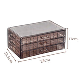 Maxbell Jewelry Storage Box Earring Tray 3 Layer Drawers Earring Holder for Closets Translucent Brown