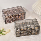 Maxbell Jewelry Storage Box Earring Tray 3 Layer Drawers Earring Holder for Closets Transparent