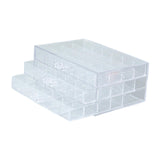 Maxbell Jewelry Storage Box Earring Tray 3 Layer Drawers Earring Holder for Closets Transparent
