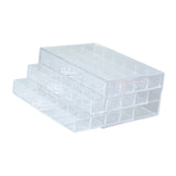 Maxbell Jewelry Storage Box Earring Tray 3 Layer Drawers Earring Holder for Closets Transparent