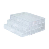 Maxbell Jewelry Storage Box Earring Tray 3 Layer Drawers Earring Holder for Closets Transparent