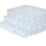 Maxbell Jewelry Storage Box Earring Tray 3 Layer Drawers Earring Holder for Closets Transparent