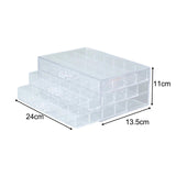 Maxbell Jewelry Storage Box Earring Tray 3 Layer Drawers Earring Holder for Closets Transparent