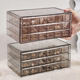 Maxbell Jewelry Storage Box Earring Tray 3 Layer Drawers Earring Holder for Closets Transparent