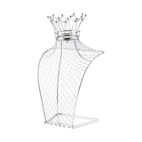 Maxbell Necklace Chain Jewelry Bust Stylish for Countertop Home Bedroom Presentation 25cmx14cmx42cm Silver