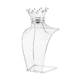 Maxbell Necklace Chain Jewelry Bust Stylish for Countertop Home Bedroom Presentation 25cmx14cmx42cm Silver