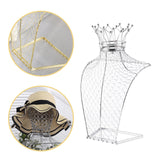 Maxbell Necklace Chain Jewelry Bust Stylish for Countertop Home Bedroom Presentation 25cmx14cmx42cm Silver