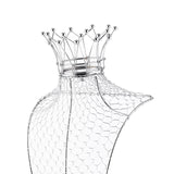 Maxbell Necklace Chain Jewelry Bust Stylish for Countertop Home Bedroom Presentation 25cmx14cmx42cm Silver