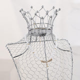 Maxbell Necklace Chain Jewelry Bust Stylish for Countertop Home Bedroom Presentation 25cmx14cmx42cm Silver