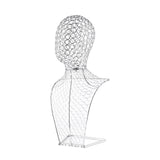 Maxbell Necklace Chain Jewelry Bust Stylish for Countertop Home Bedroom Presentation 30cmx14cmx57cm Silver