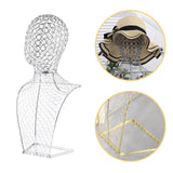 Maxbell Necklace Chain Jewelry Bust Stylish for Countertop Home Bedroom Presentation 30cmx14cmx57cm Silver