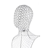 Maxbell Necklace Chain Jewelry Bust Stylish for Countertop Home Bedroom Presentation 30cmx14cmx57cm Silver