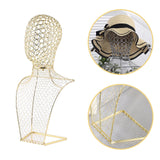 Maxbell Necklace Chain Jewelry Bust Stylish for Countertop Home Bedroom Presentation 30cmx14cmx57cm Gold