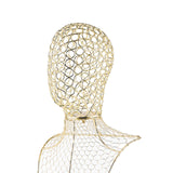 Maxbell Necklace Chain Jewelry Bust Stylish for Countertop Home Bedroom Presentation 30cmx14cmx57cm Gold