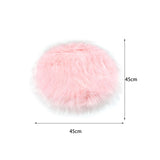 Soft Plush Area Rug Luxury Photo Props for Desktop Photography Nail Art pink round